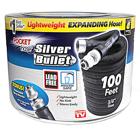 Pocket Hose Silver Bullet 100 ft. Flexible Garden Hose