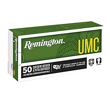 9mm UMC 115 Grain FMJ Centerfire Handgun Cartridges - 50 Rounds
