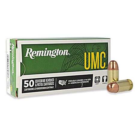 .380 Auto UMC 95 Grain FMJ Centerfire Handgun Cartridges - 50 Rounds