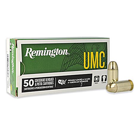 .45 Auto UMC 230 Grain FMJ Centerfire Handgun Cartridges - 50 Rounds