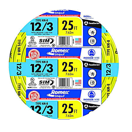 SIMpull NM-B Indoor Building Wire - 12/3