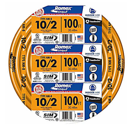 SIMpull NM-B Indoor Building Wire - 10/2