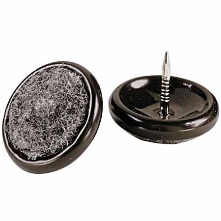 Nail-On Furniture Glide w/ Carpet Base  - 4 Pk