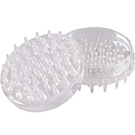Clear Round Spiked Furniture Cup Carpet Protectors - 4 Pk