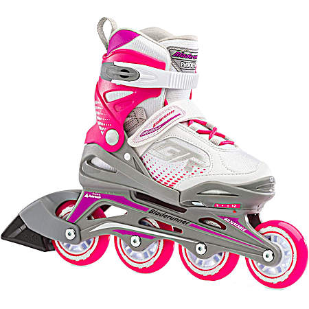 Girls' White/Fuchsia Phoenix G Inline Rollerblades