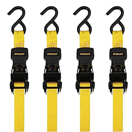 12 ft Ratchet Tie Downs - 4 Pk