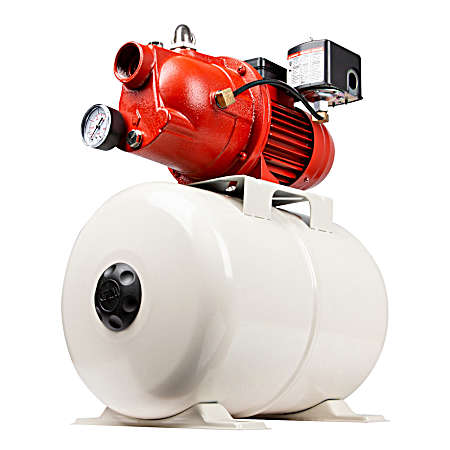 1/2 HP 115/230V Cast Iron Shallow Well Jet Pump w/ 5.8 gal Tank Combination System