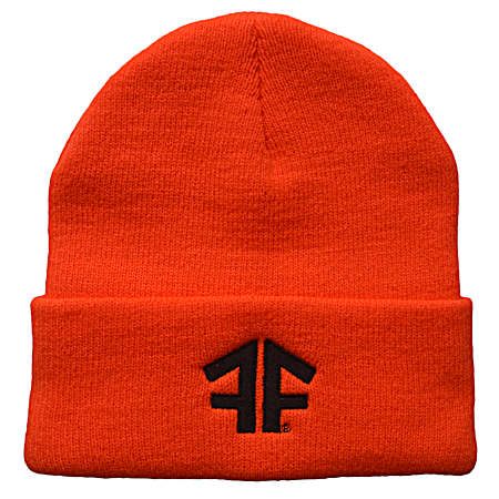 Men's Blaze Orange FF Logo Knit Cuff Beanie