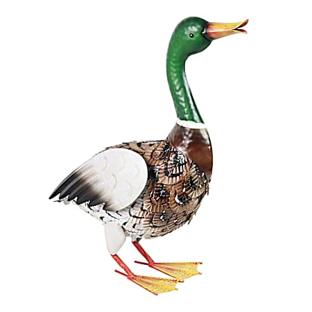 Mallard Metal Duck Statue