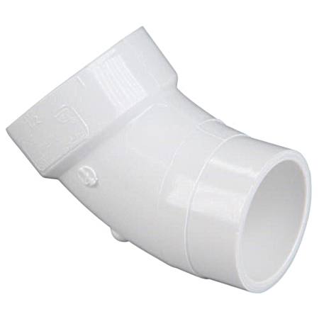 PVC-DWV 45-Degree Sanitary Street Elbow