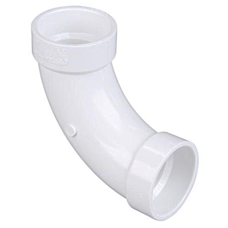 PVC-DWV 90-Degree Long Sweep Elbow