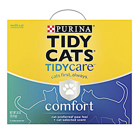 Tidy Cats Tidy Care Comfort Scented Multi-Cat Clumping Cat Litter, 24 lb