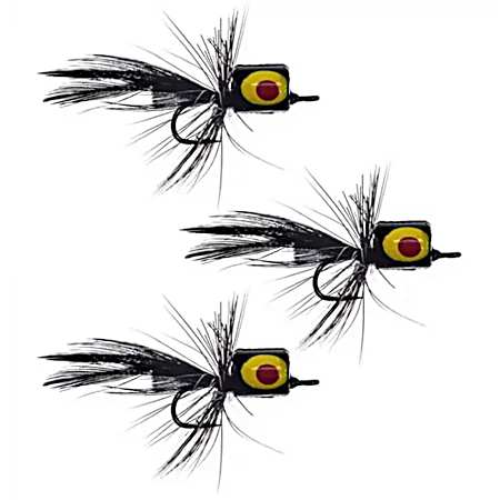 Fly Fishing Floating Popper - Black/Black