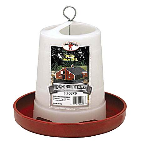 3 lb. Plastic Hanging Poultry Feeder