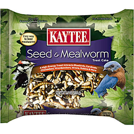 Seed & Mealworm Treat Cake Wild Bird Food