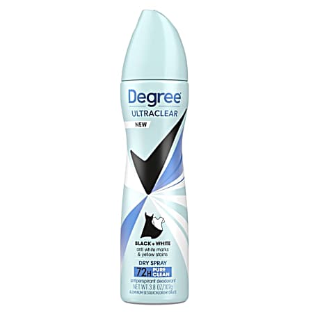 3.8 oz UltraClear Black+White Pure Clean Antiperspirant Deodorant Dry Spray