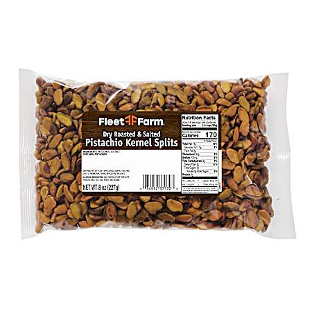 8 oz Dry Roasted & Salted Pistachio Kernel Splits
