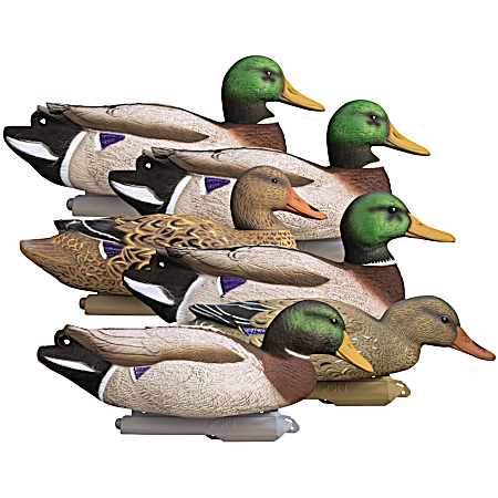 Battleship Mallard Painted Heads Foam Filled Decoys - 6 Pk