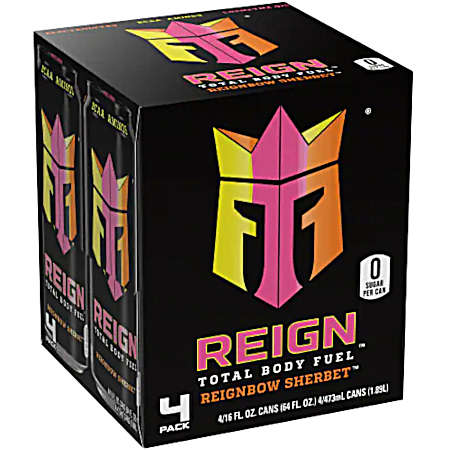 16 oz Reignbow Sherbet Energy Drink - 4 pk