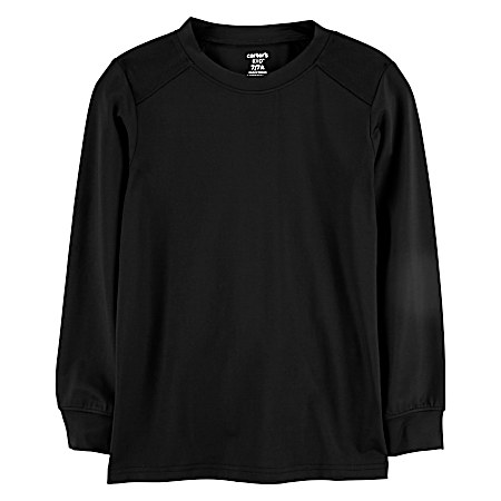 Little Boys' Black Long Sleeve Shirt