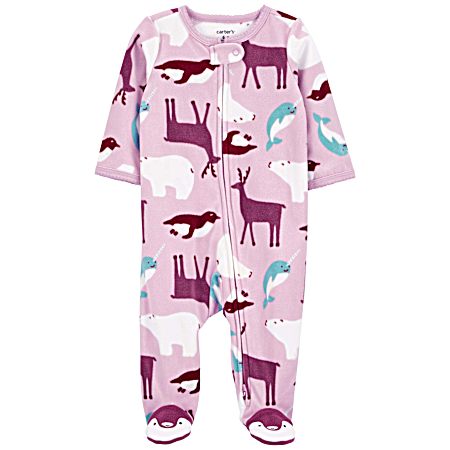 Infant Purple Animal Sleep-N-Play