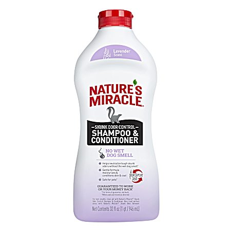 32 fl oz Skunk Odor Control Lavender Shampoo & Conditioner for Dogs