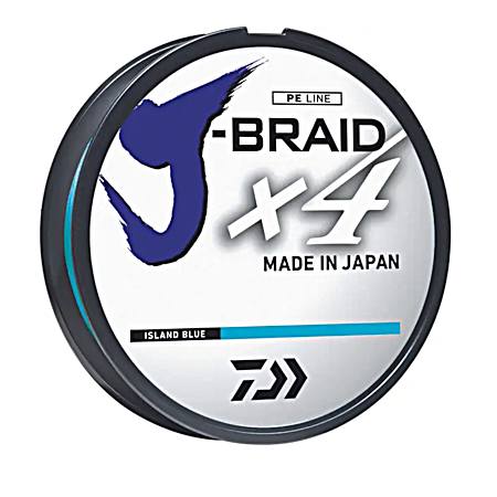 J-Braid X4 Braided Fishing Line - Island Blue