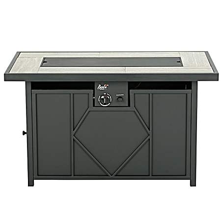 42 in. Rectangle Tile Table Top Gas Fire Pit