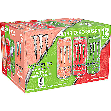 16 oz Ultra Variety Pack Energy Drink - 12 Pk