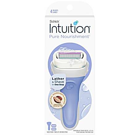 Women's Pure Nourishment 4-Blade Razor with 2 Cartridges