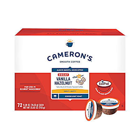 Decaf Vanilla Hazelnut Coffee Pods - 72 Ct