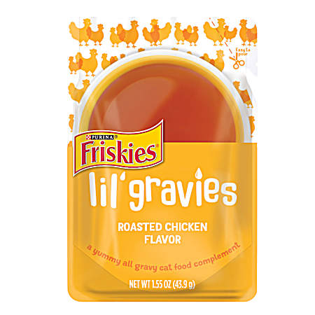 Friskies Lil’ Gravies Roasted Chicken Flavor Cat Food Complement