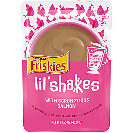 Friskies Lil’ Shakes w/ Scrumptious Salmon Pureed Cat Food Complement