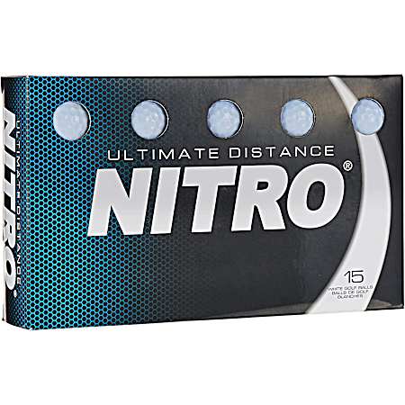 White Nitro Ultimate Distance Golf Ball - 15 pk