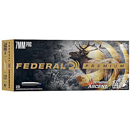 7mm PRC Terminal Ascent 155gr Cartridges - 20 Rounds