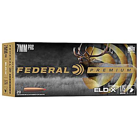 ELD-X 7MM PRC 175 Grain Centerfire Rifle Cartridges - 20 Pk