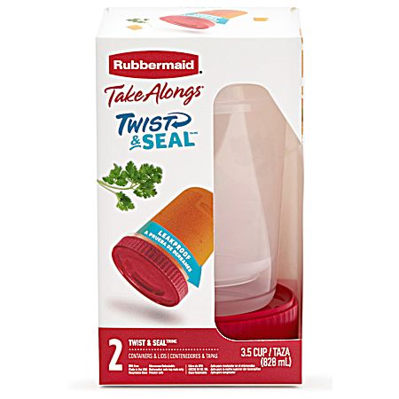 3.5 cup Take Alongs Twist & Seal Food Storage Containers - 2 Pk