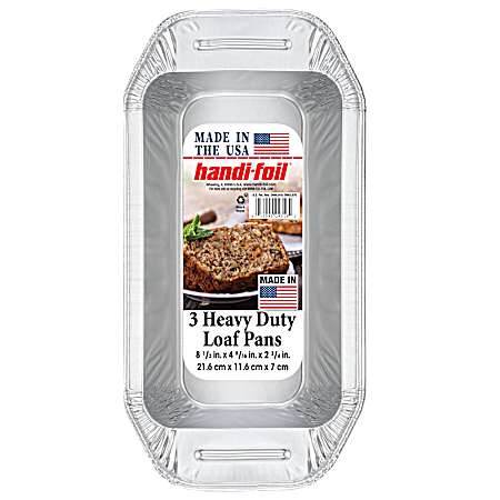 3 Pk. Heavy Duty Loaf Pans With Lids