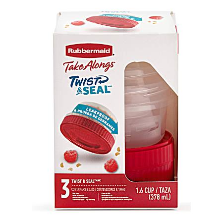 1.6 cup Take Alongs Twist & Seal Food Storage Containers - 3 Pk