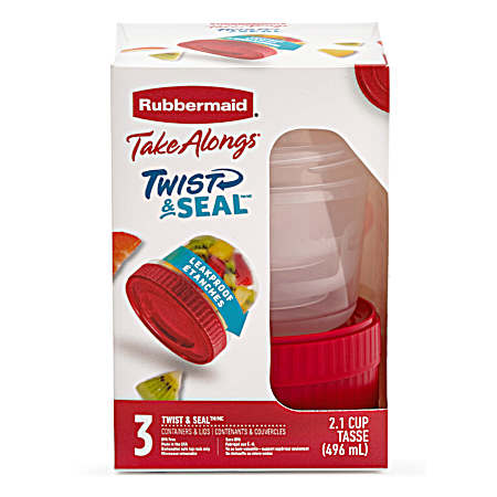 2.1 cup Take Alongs Twist & Seal Food Storage Containers - 3 Pk