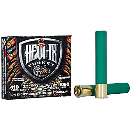 .410 Gauge Hevi-18 TSS 3'' 9 Shot Turkey Shotshells - 5 Rounds