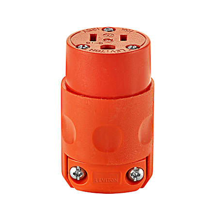 15 Amp Orange Vinyl Grounding Cord Connector