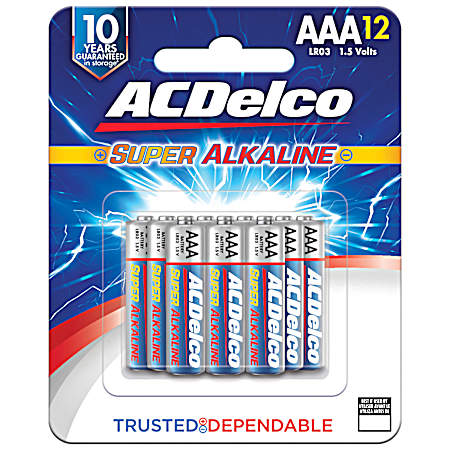 AAA Alkaline Batteries - 12 Pk