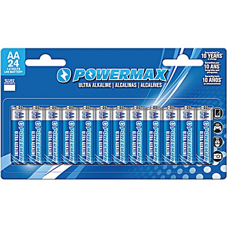 AA Alkaline Batteries - 24 Pk