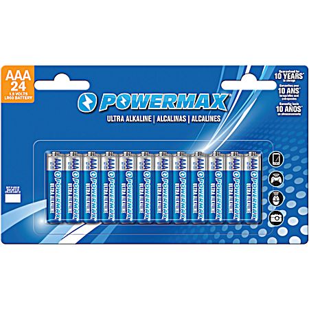 AAA Alkaline Batteries - 24 Pk