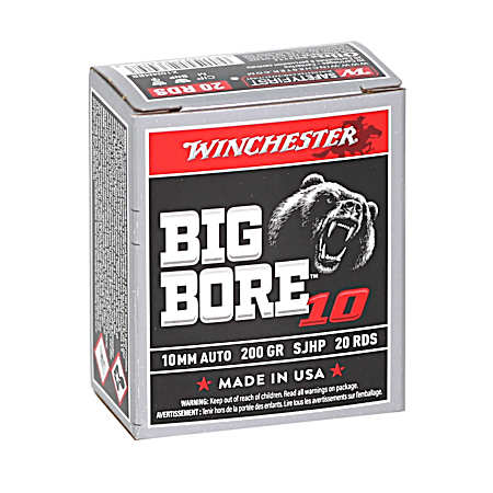 10mm Auto Big Bore 200gr Cartridges - 20 Rounds