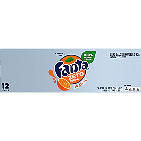 12 oz Zero Sugar Orange Soda - 12 Pk
