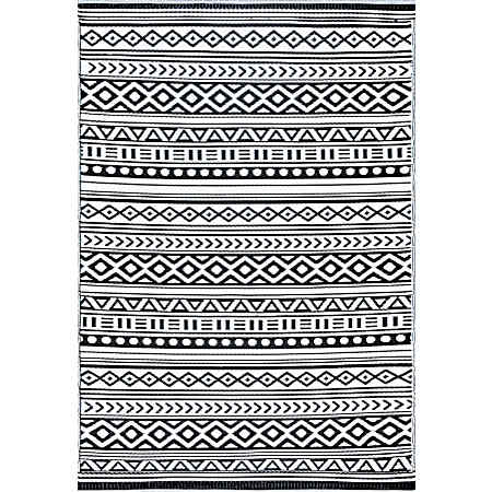 Rio 5 ft. x 7 ft. Charcoal Cream Outdoor Rug