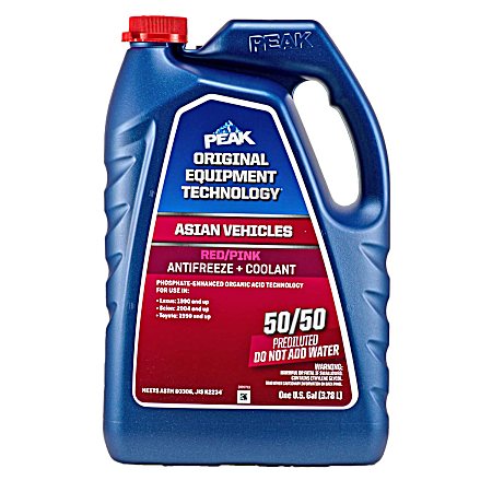 Red/Pink 1 gal 50/50 Antifreeze + Coolant