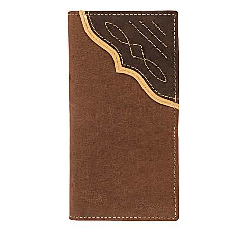Men's Brown RFID-Blocking Traveler Wallet